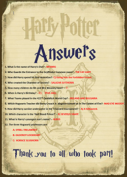 Harry potter quizzes